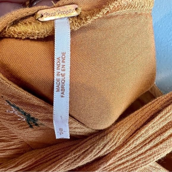 Free People Rhiannon Embroidered Mini Dress Long Sleeve - Picture 6 of 9